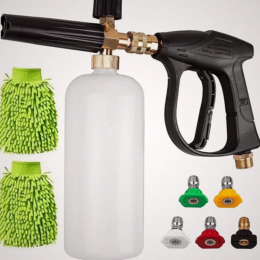 Pressure Washer Gun 1/4" Car Wash Soap Lance Cannon Spray Jet Bottle Snow Foam