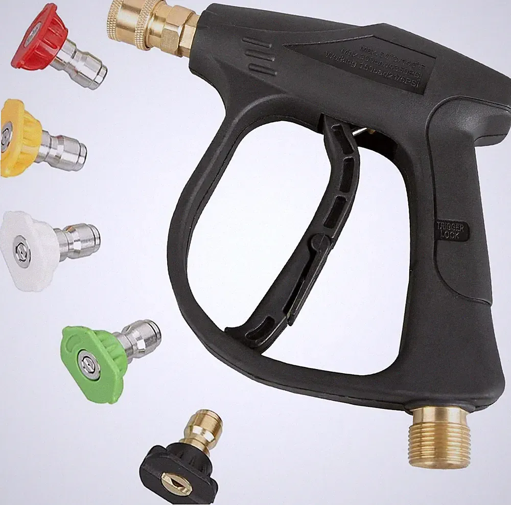 Pressure Washer Gun,3000 PSI Max with 5 Color Quick Connect Nozzles M22 Hose...