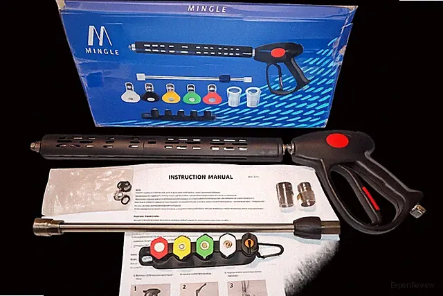 Pressure Washer Gun 40" Wand M22 14mm/15mm 4000 PSI 5 Nozzle Tips Kit