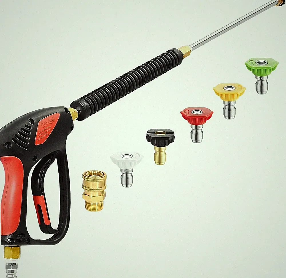 Pressure Washer Gun, 4000 PSI, 7 GPM, M22-14mm to 3/8" Quick Connection