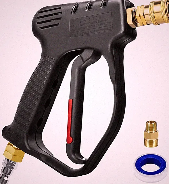 Pressure Washer Gun 4000 PSI for M22 14Mm Hose Quick Connect Stubby Foam Wand