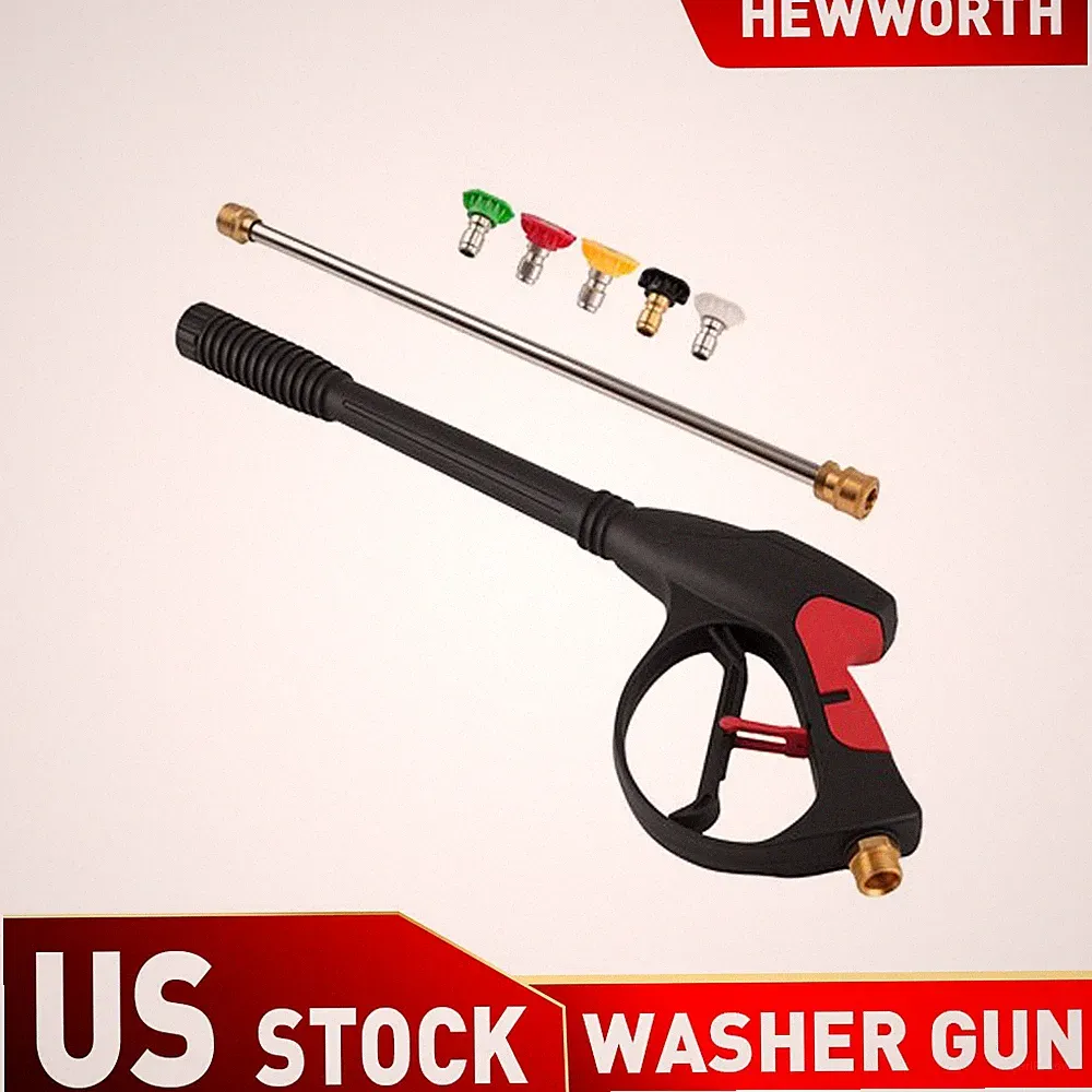 Pressure Washer Gun 4000PSI with 19" Extension Wand & 5 Quick Connect Nozzles