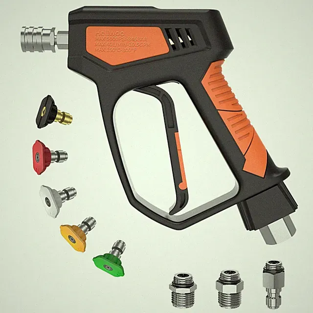 Pressure Washer Gun, 5000 PSI-10.5 GPM with 3/8" Swivel Plug & M22