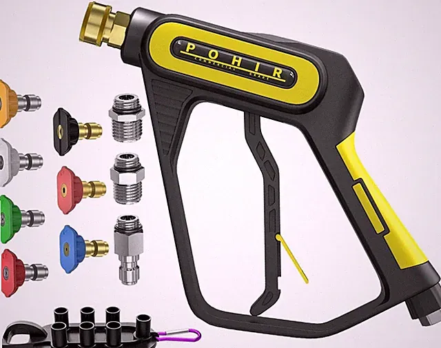 Pressure Washer Gun 5000 PSI &12 gpm with Nozzle Tips & 1/4'' Quick Connector...