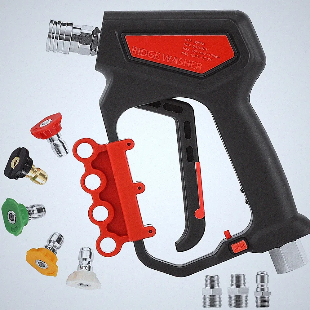 Pressure Washer Gun 5000 PSI with Nozzle Bracket, 12 GPM, Power Washer Trigge...