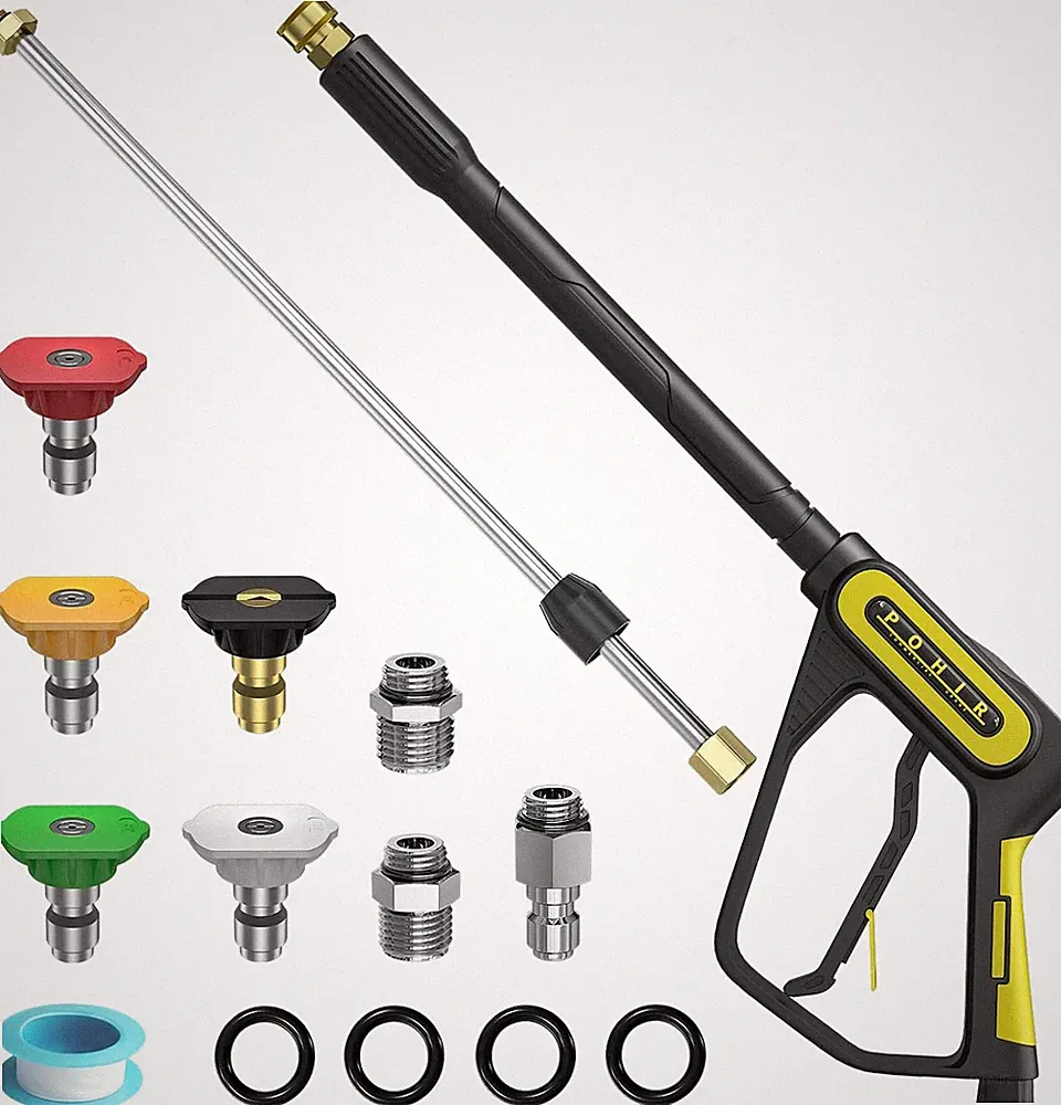 Pressure Washer Gun 5000PSI for Commercial Home Cleaning 40" Wand 5 Nozzles M22