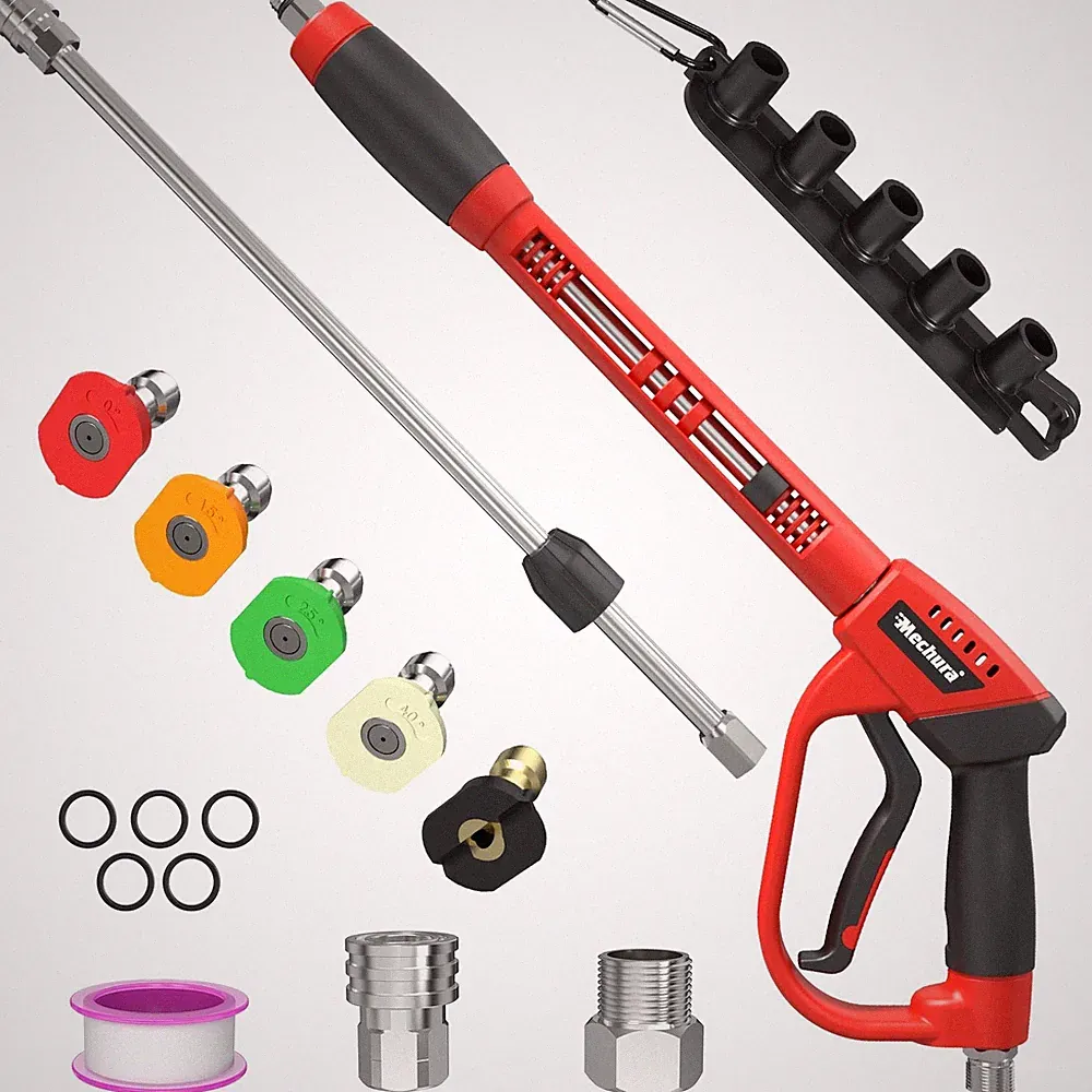Pressure Washer Gun 5000PSI with Extension Wands, 40 Inch Pressure Washer Acc...