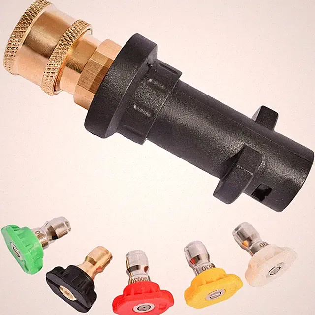 Pressure Washer Gun Adapter 1/4'' Quick Connect Fitting Spray Nozzle Tips Set...