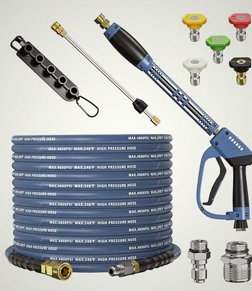Pressure Washer Gun and Hose Kit, 4800PSI Power Washer Hose 50FT Navy