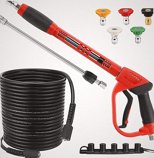 Pressure Washer Gun and Hose Kit 50 FT 5 Nozzle Tips 3600 PSI