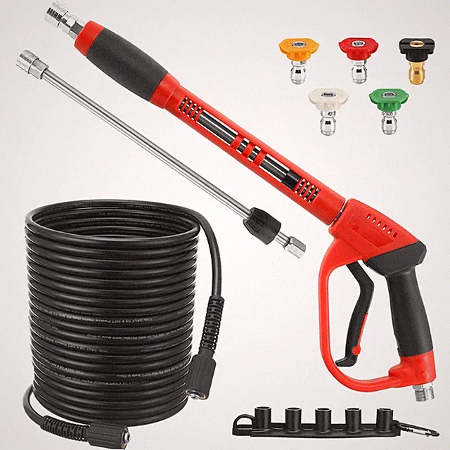 Pressure Washer Gun and Hose Kit, 50 FT Power Washer Hose