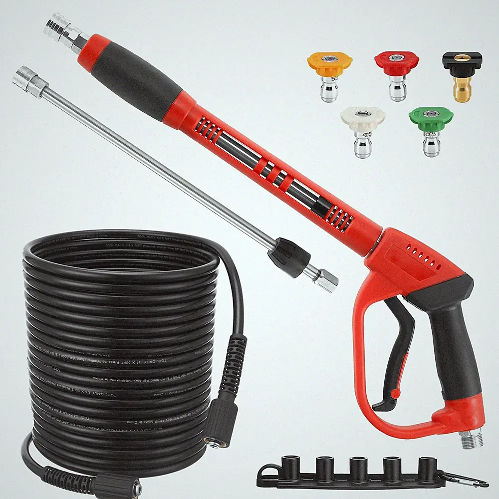 Pressure Washer Gun and Hose Kit, 50 FT Power Washer Hose and Replacement Wan...