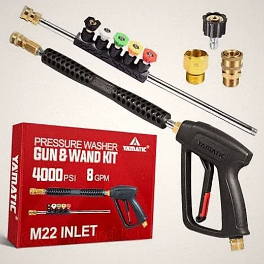 Pressure Washer Gun and Wand Kit, 4000 PSI with Extension Wand