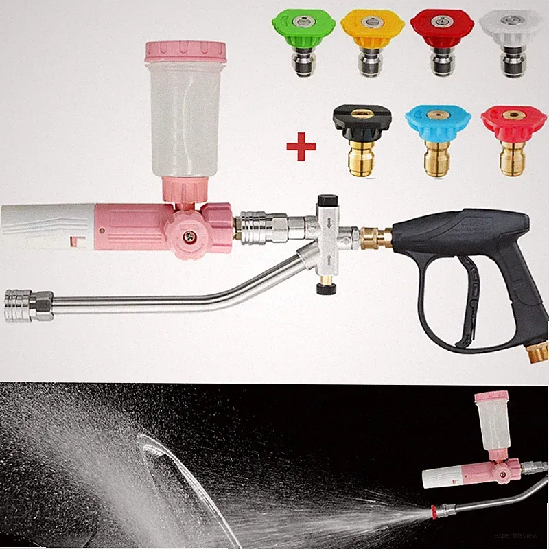 Pressure Washer Gun Car Foam Cannon with Dual-Connector Double Tip Attachment