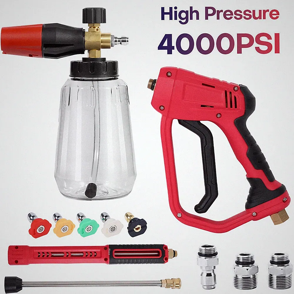 Pressure Washer Gun Car Wash Soap Lance Cannon Spray Jet Bottle Snow Foam Kit