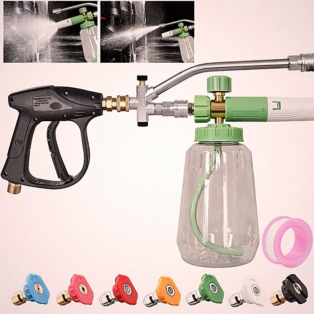 Pressure Washer Gun Car Wash Soap Lance Cannon Spray Jet Bottle Snow Foam New