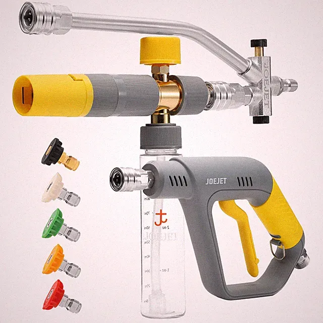 Pressure Washer Gun Foam Cannon Dual Connector 5 Nozzle Tips M2214mm 100ml