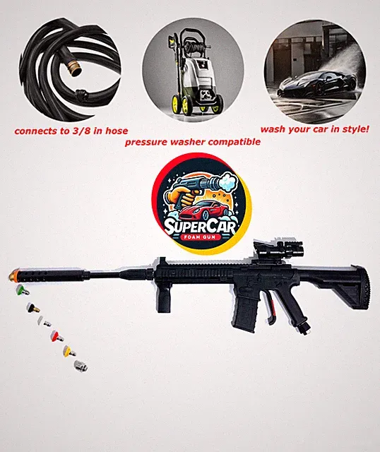 Pressure Washer Gun, High Pressure Foam Gun, Car Cleaning, Military Inspired