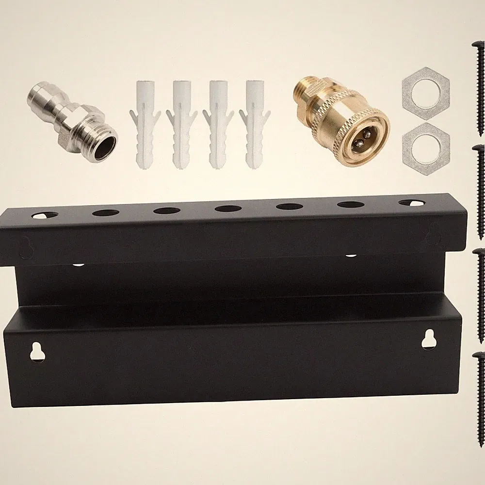 Pressure Washer Gun Holder Wall Mount Foam Cannon Holder Tool Storage Rack Black