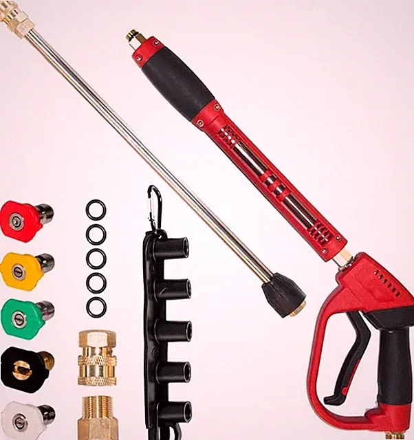 Pressure Washer Gun, Hourleey, Red High Power Washer Gun with Replacement Wand E