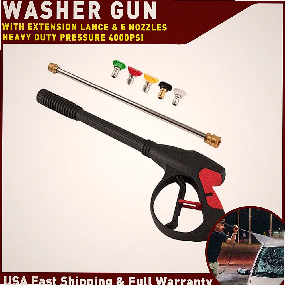 Pressure Washer Gun Kit 4000PSI 19" Extension Wand 5Nozzles for Simpson Troybilt