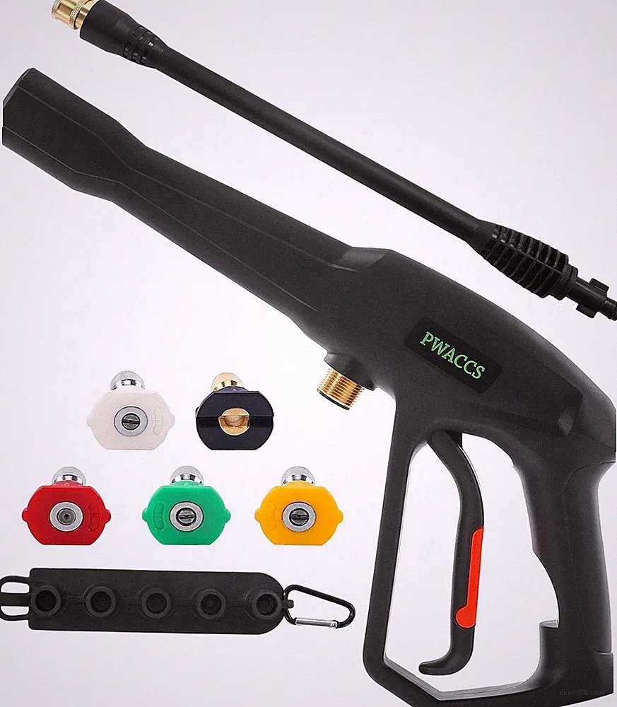 Pressure Washer Gun Kit Extension Wand 5 Nozzles 2000 PSI Ryobi Compatible Power