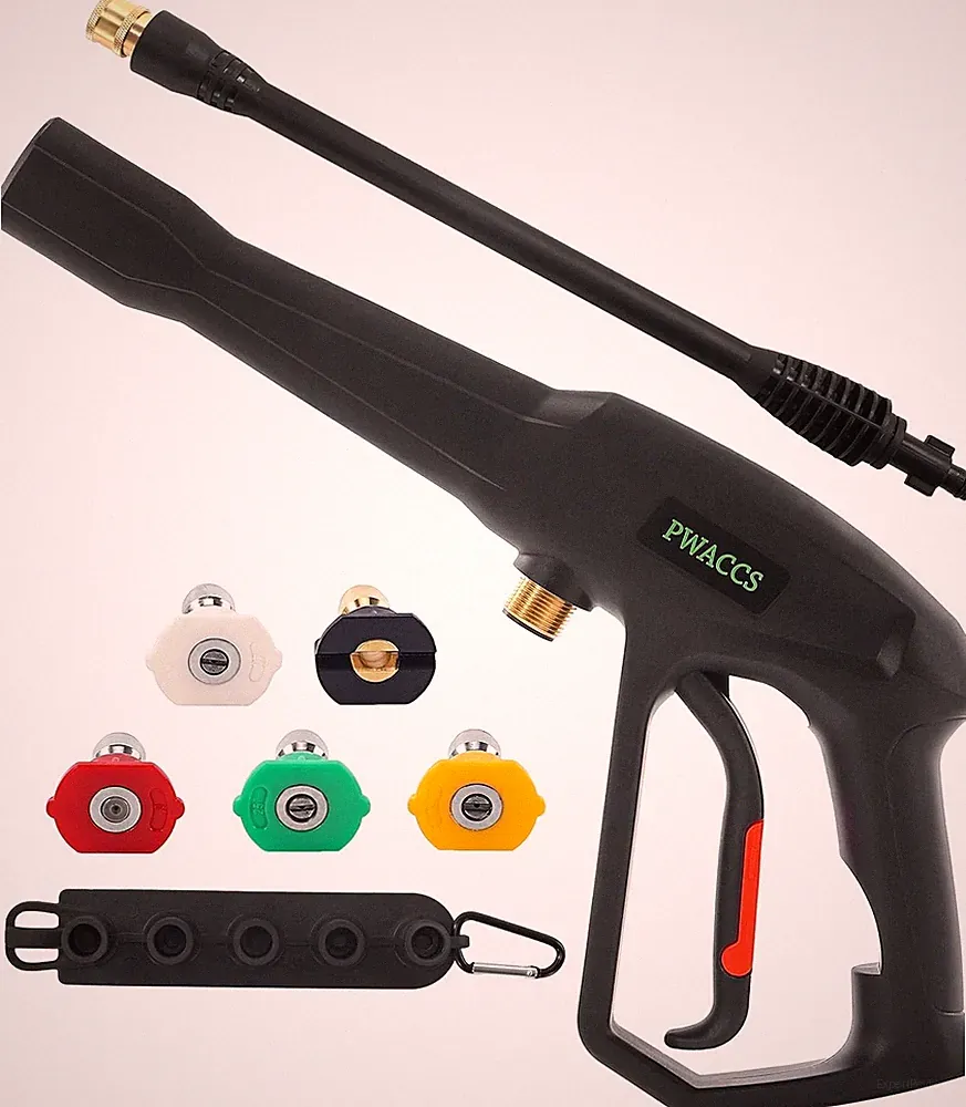 Pressure Washer Gun Kit Extension Wand 5 Nozzles 2000 PSI Ryobi Compatible Power