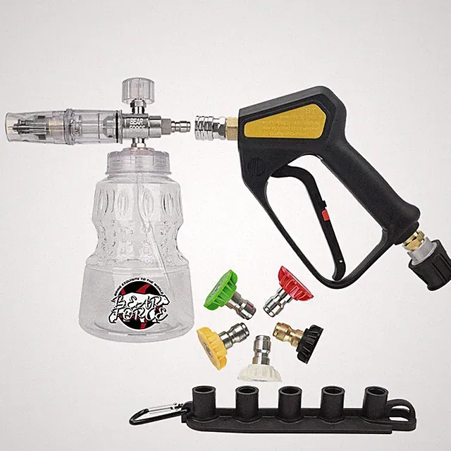 Pressure Washer Gun M22 14mm Aluminum Foam Cannon Adjustable Spray Swivel Kit