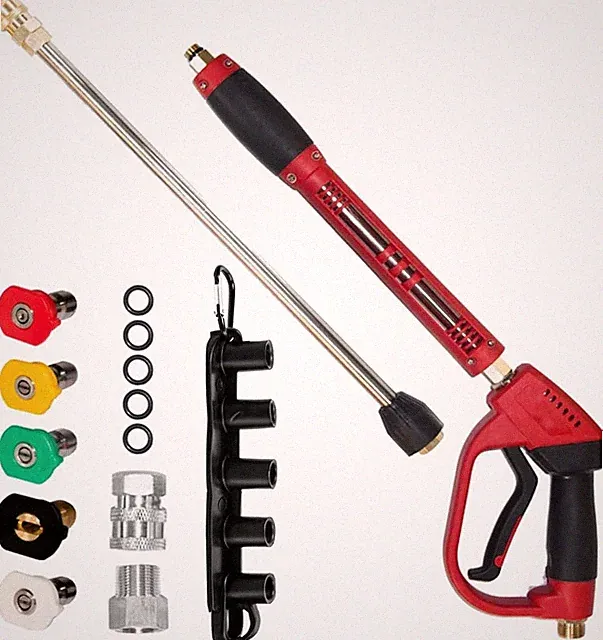 Pressure Washer Gun, Red High Power Washer Gun with Replacement Wand Extension
