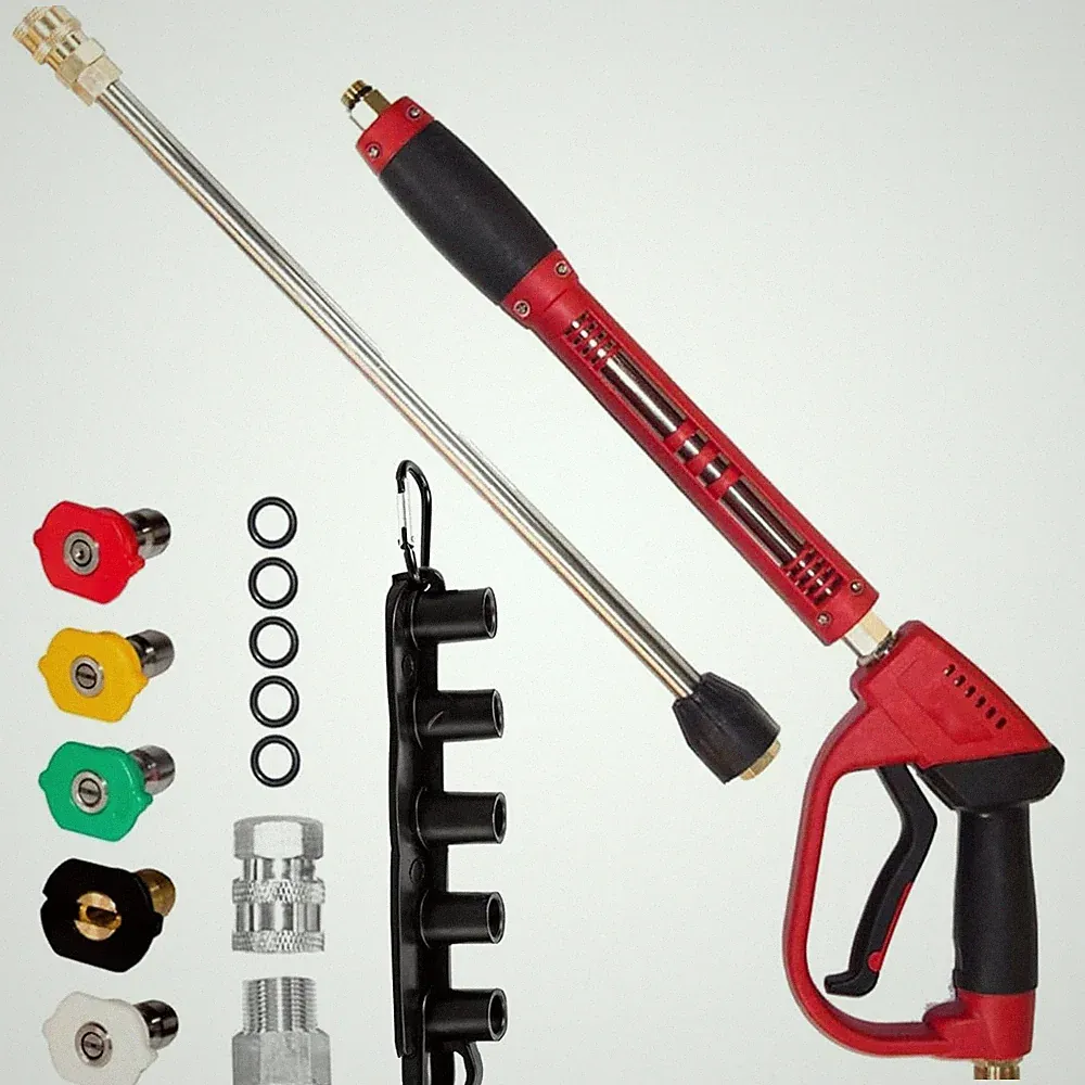 Pressure Washer Gun Red High Power Washer Gun With Replacement Wand Extension 5