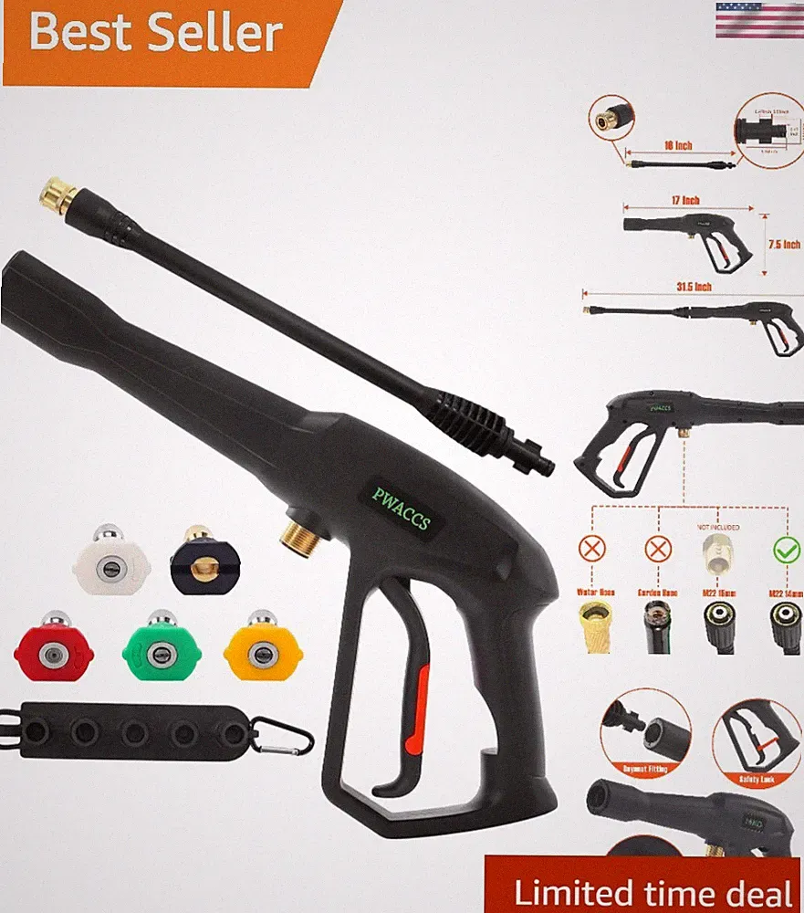 Pressure Washer Gun Replacement with Extension Wand Kit, 2000 PSI | Power Was...