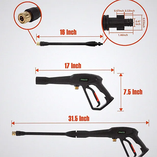 Pressure Washer Gun Set - Compatible with Various Brands