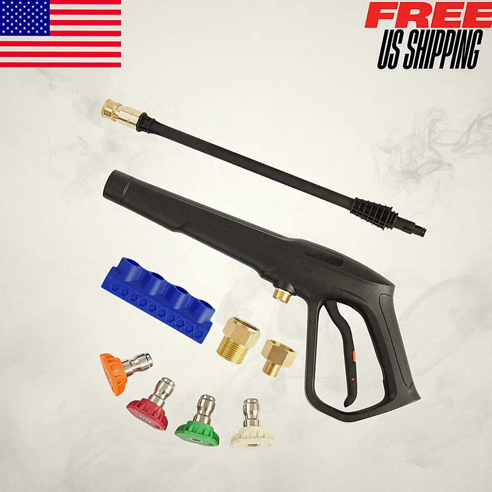 Pressure Washer Gun Set M22-14mm M22-15mm Fit Ryobi Karcher Greenworks 2320PSI