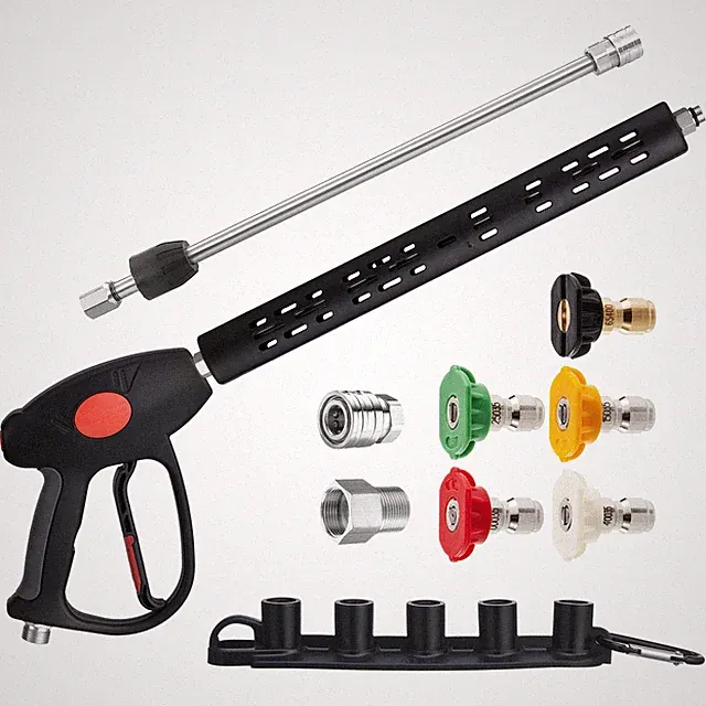 Pressure Washer Gun Wand M22 14mm 15mm 5 Nozzle 40 Inch 4000 PSI