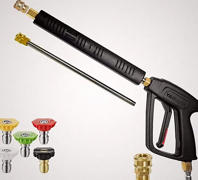 Pressure Washer Gun Wand with Swivel 3/8" Plug & M22 Coupler