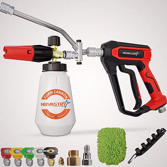 Pressure Washer Gun with Foam Cannon Kit, 1/4" Quick Connect, 5 Adjustable No...