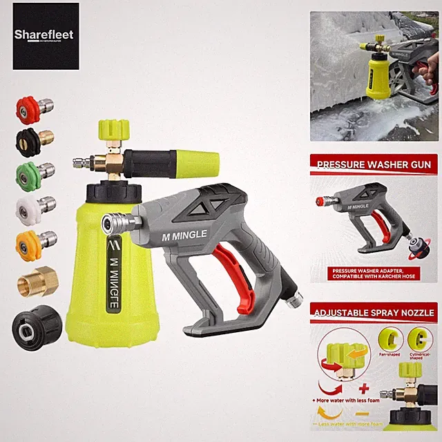 Pressure Washer Gun with Foam Lance, Compatible with Karcher K2, K3, K4,...