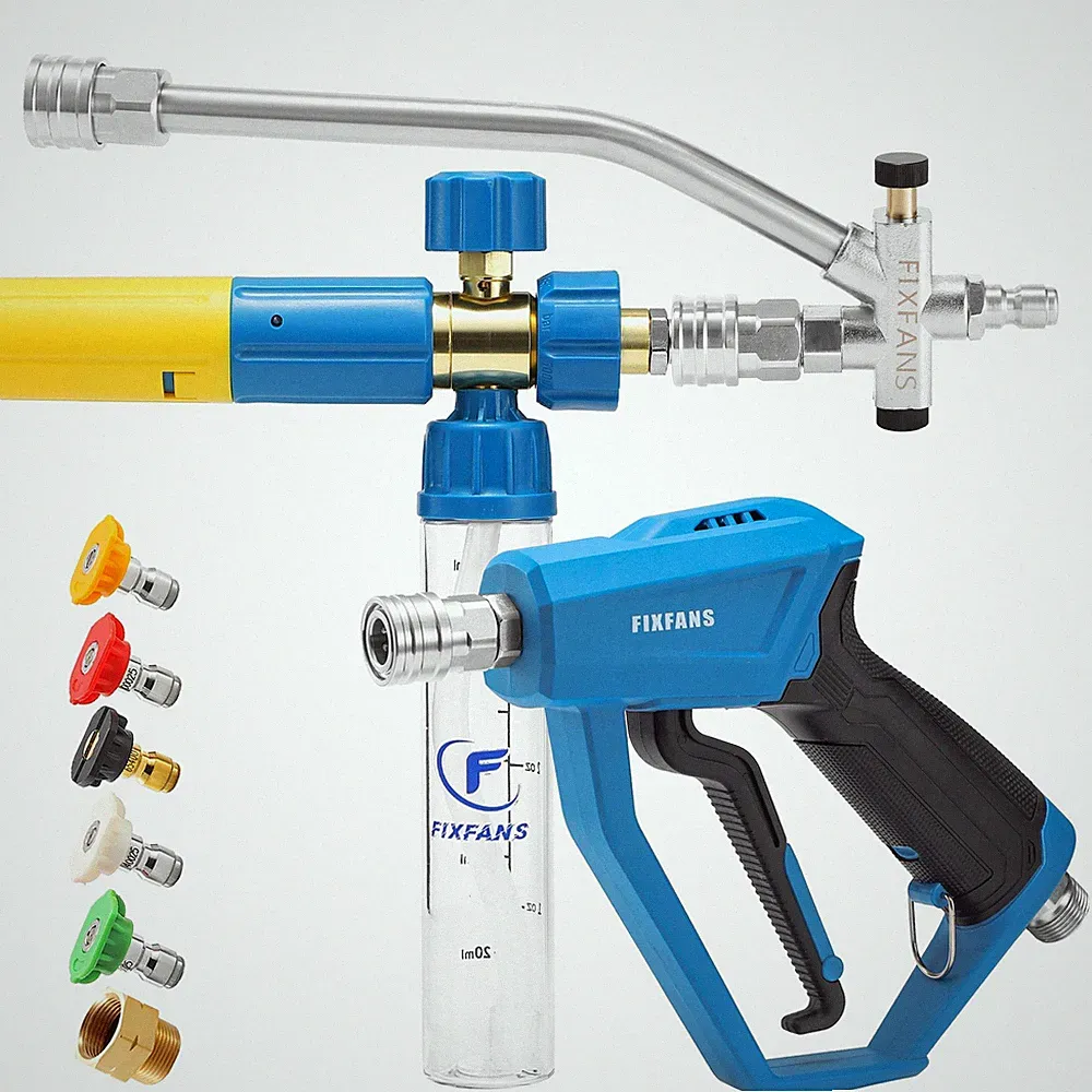 Pressure Washer Gun with Mini Foam Cannon, Dual Connector Accessory, Car Wash...