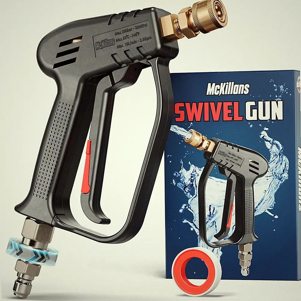 Pressure Washer Gun with Swivel - High Pressure Water Handle with 3/8" Male HOT