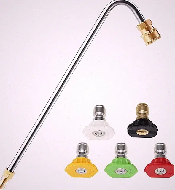 Pressure Washer Gutter Cleaner Attachment 4000 PSI 13" Wand 1/4" Quick Connect