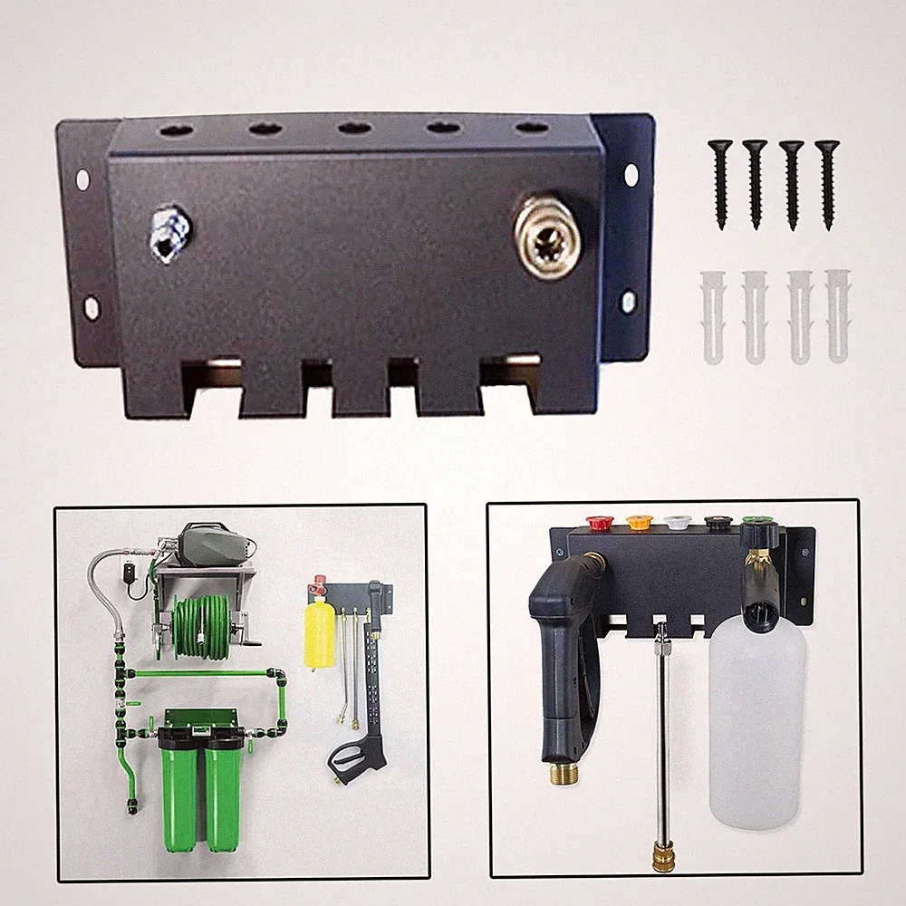 Pressure Washer Holder Wall Mounted Power Washing Accessories 1/4" Quick Connect
