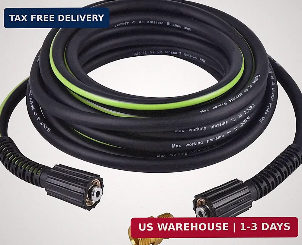 Pressure Washer Hose 1/4" × 25FT - 3200 PSI Heavy Duty Power Washer Replacement