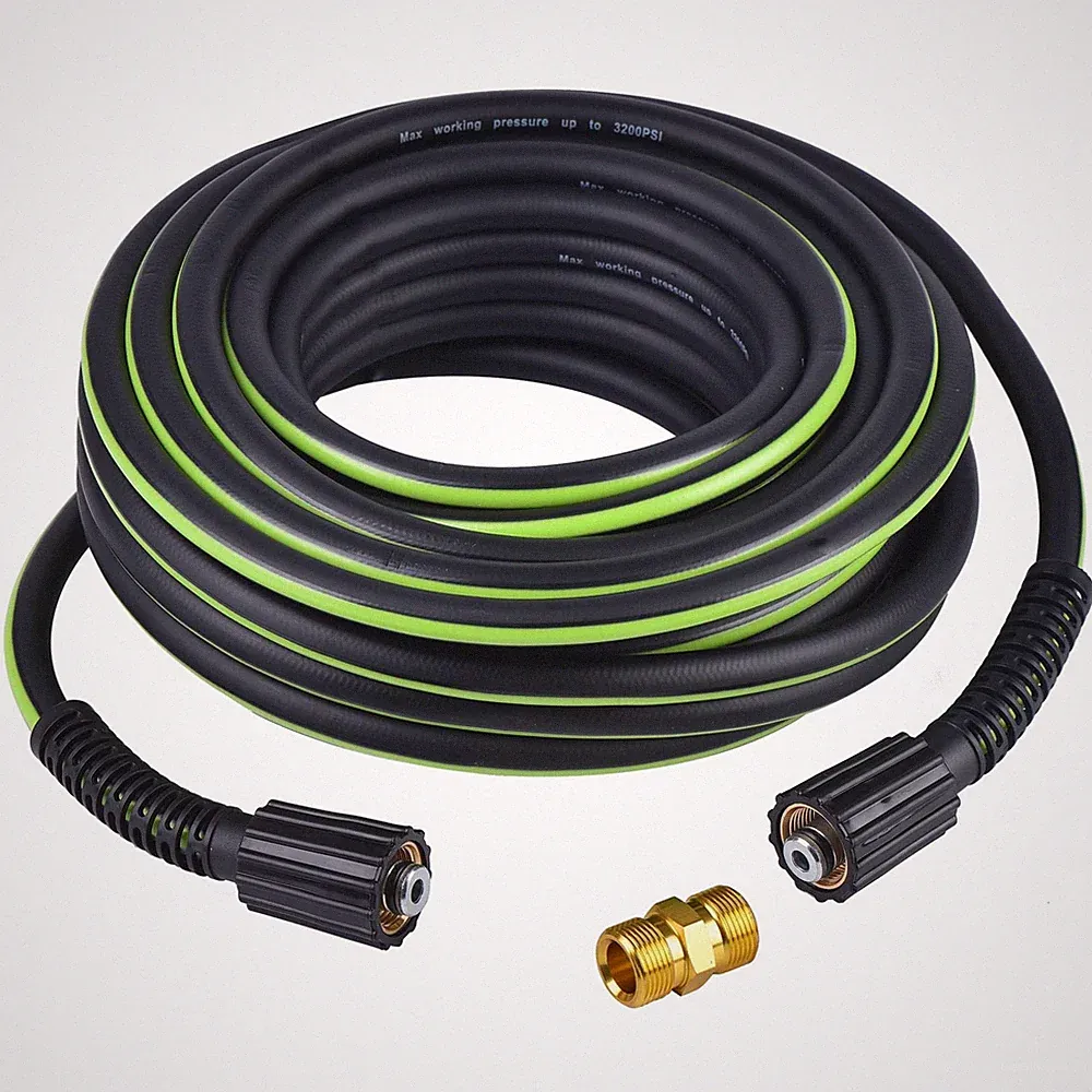 Pressure Washer Hose 1/4" × 50FT - 3200 PSI Heavy Duty Power Washer Hose Re