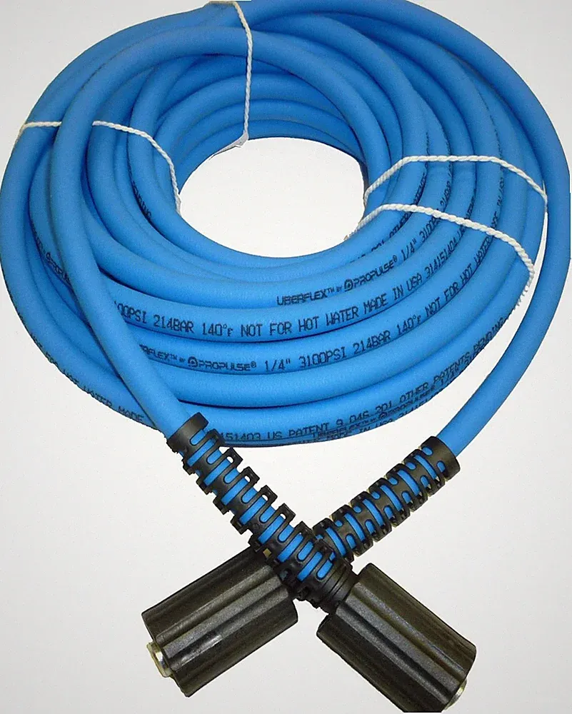 Pressure Washer Hose 1/4 Inch Kink Resistant 50 Feet 3100 PSI with 22MM Fittings