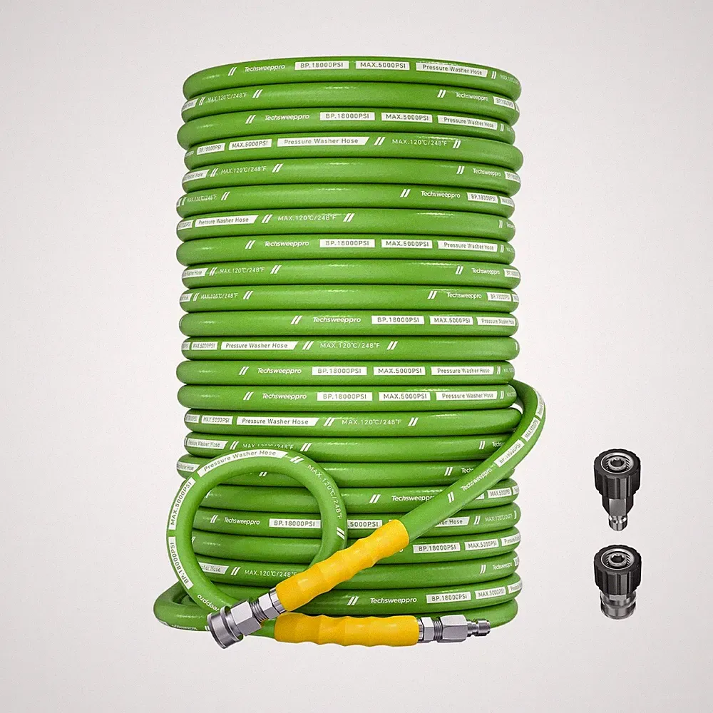Pressure Washer Hose 100FT with 3/8 Inch Quick Connect, 5000 PSI Kink Resista...