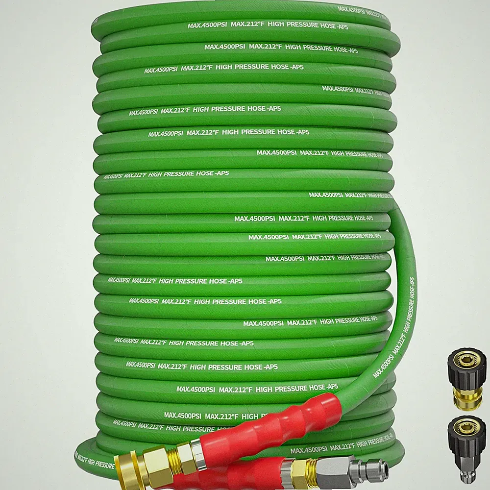 Pressure Washer Hose 125FT 3/8" for Cold and Hot Water 212°F, with Swivel Q