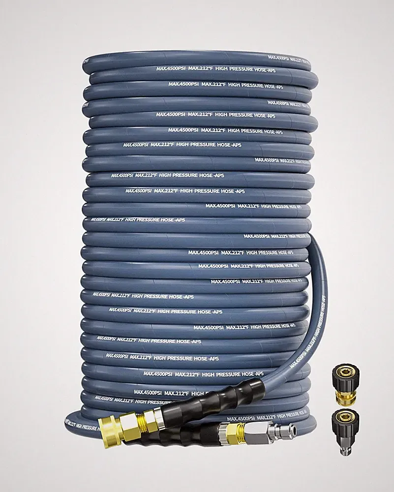 Pressure Washer Hose 150FT 3/8" for Cold and Hot Water 212°F, with Swivel Q