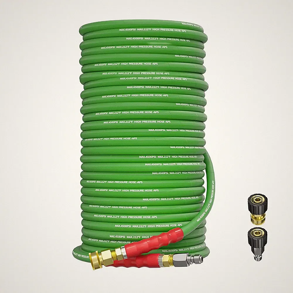 Pressure Washer Hose 200FT 3/8" for Cold and Hot Water 212°F, with Swivel Q