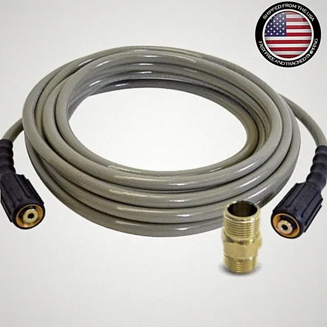 Pressure Washer Hose 25 Feet 3300 PSI MorFlex Cold Water 1/4 Inch Diameter