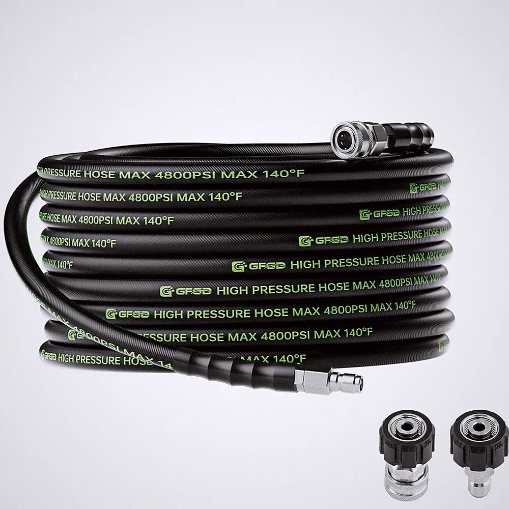 Pressure Washer Hose 25 FT with 3/8” Quick Connect, 4800 PSI Kink Resistant I...